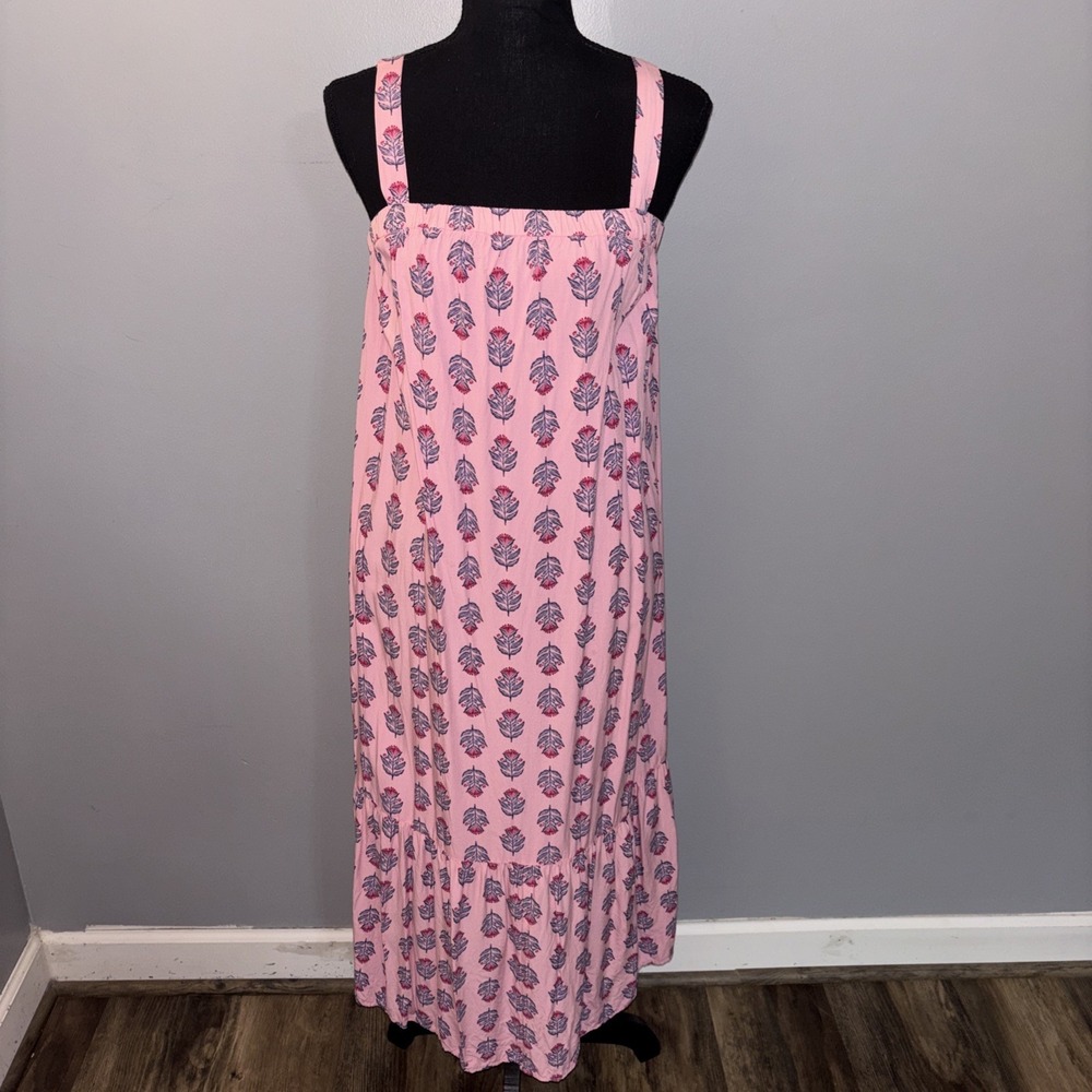 Old Navy Sleeveless Tie-Back Cutout Swing Pink Elasticated Poise Dress Boho XS